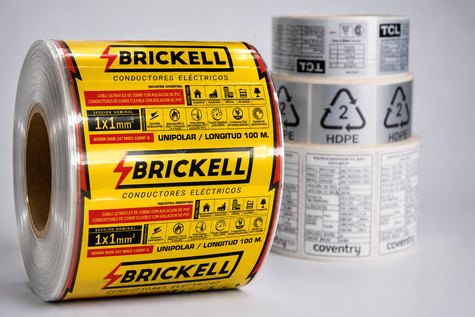 Brickell rollo etiqueta